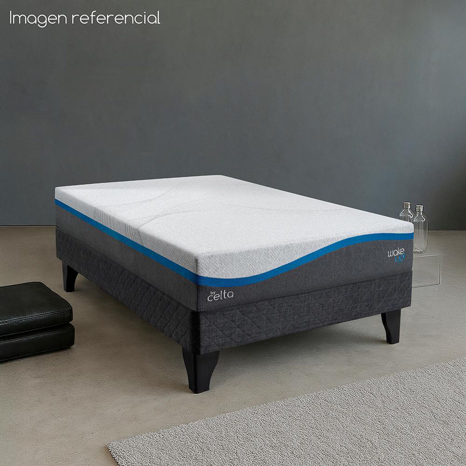 Cama Europea Celta Wake Up / 1.5 Plazas / Base Normal image number 3.0
