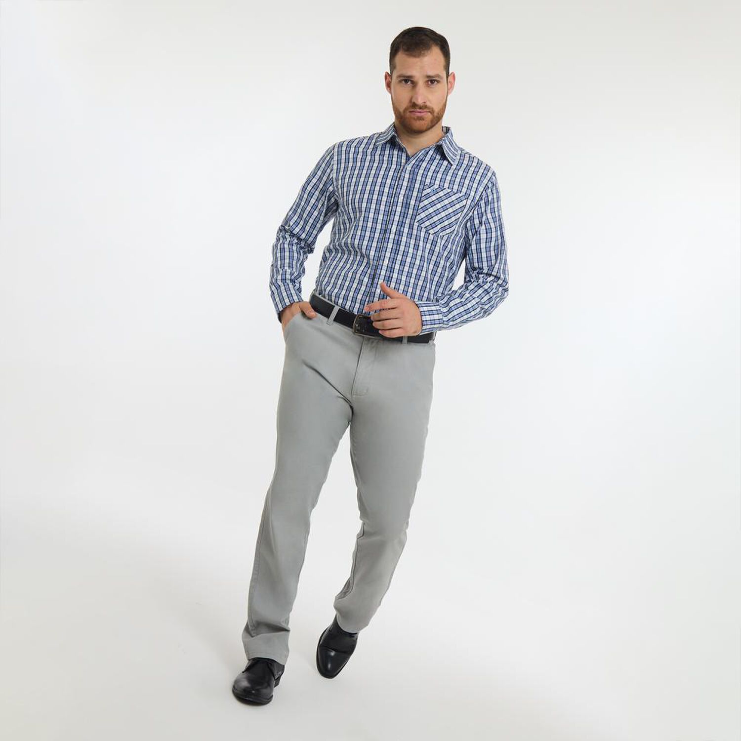 Camisa Cuadrille Manga Larga Hombre Herald image number 1.0