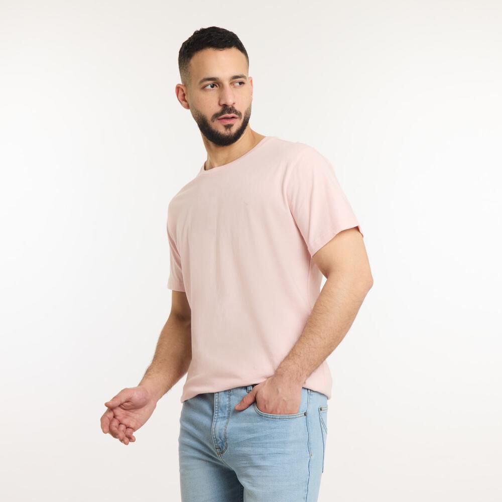 Polera B&aacute;sica Slim Manga Corta Cuello Redondo Hombre Az Black image number 2.0