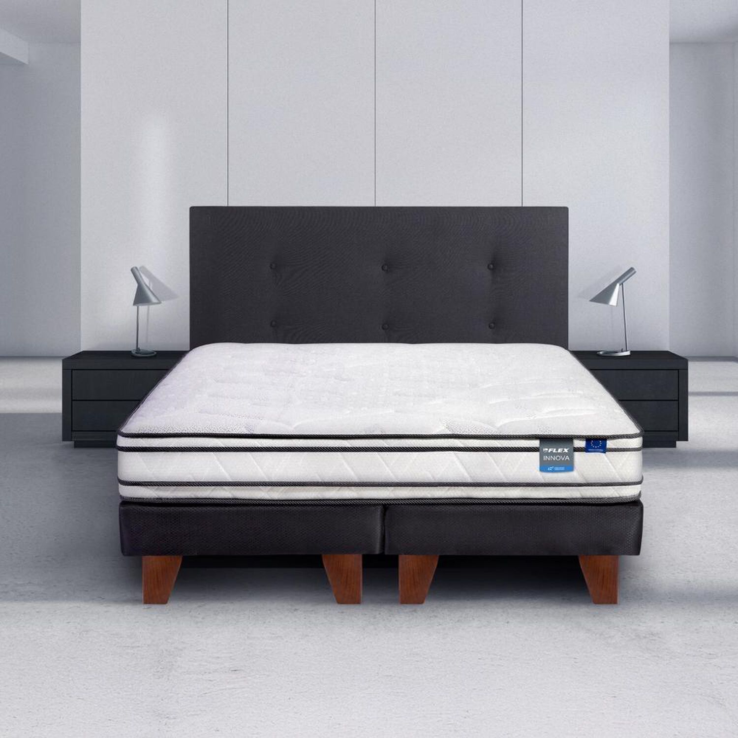Cama Europea Flex Innova / 2 Plazas / Base Dividida + Respaldo image number 4.0