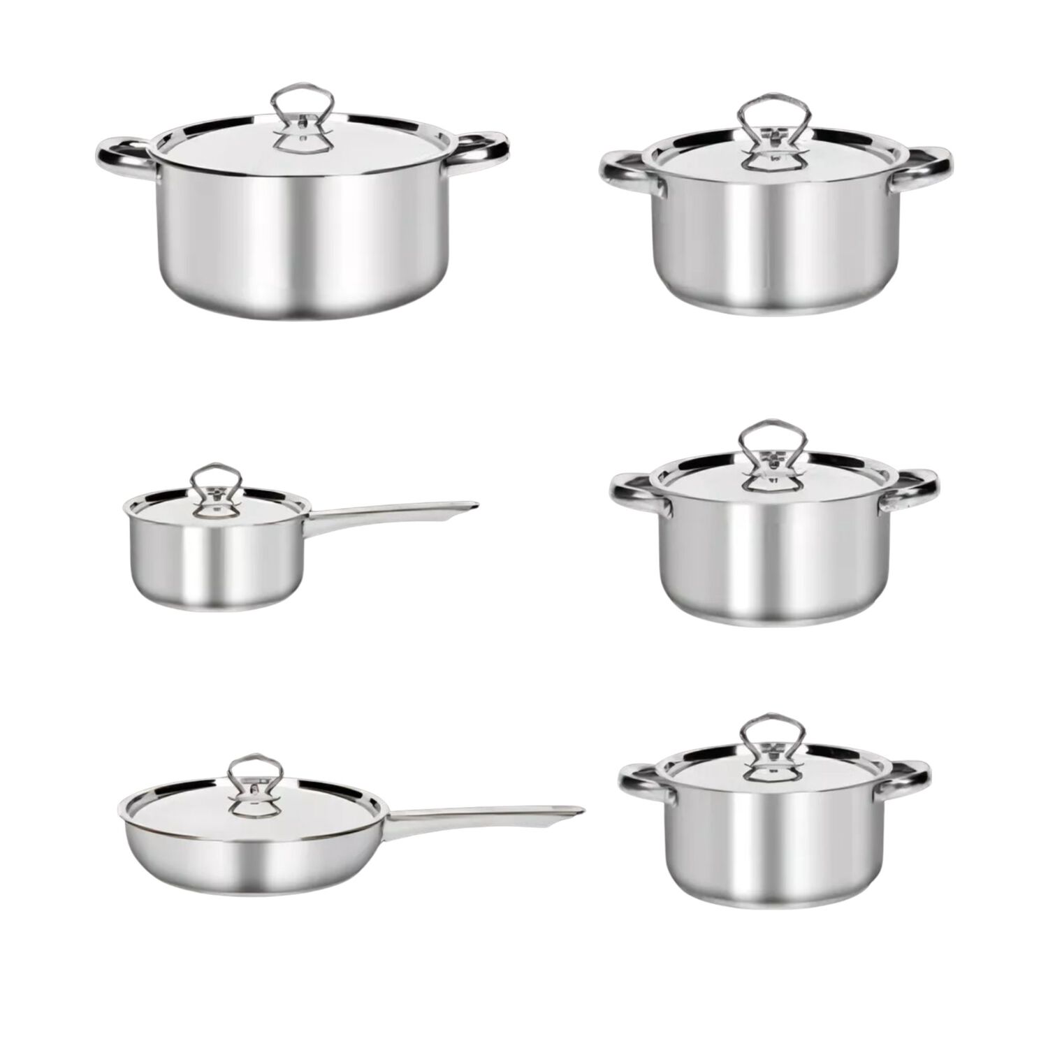 Juego Bater&iacute;a 15 Piezas Cocina Acero Inoxidable Plateado image number 2.0