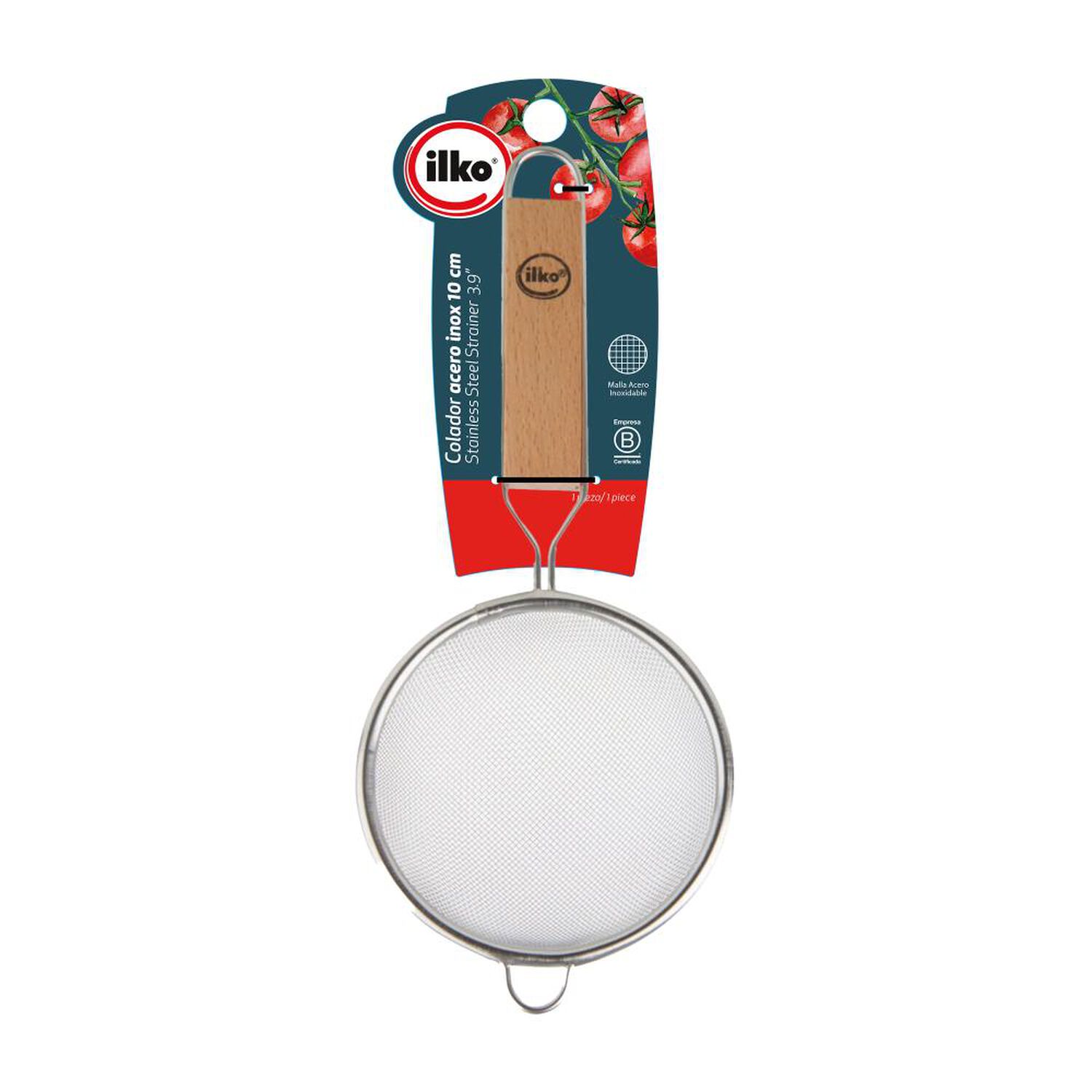 Colador Inox Mago Madera 10cm New Line Ilko image number 2.0