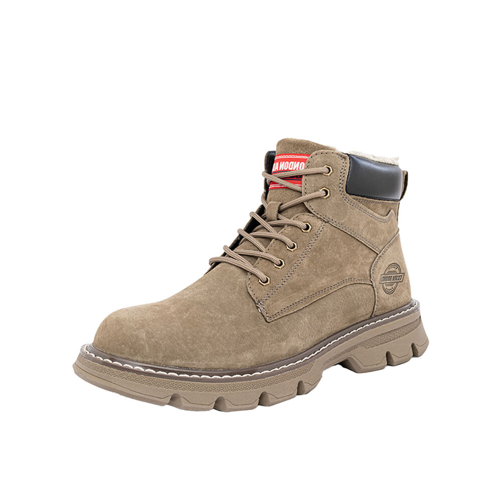 Botin De Cuero Con Chiporro Alonso Khaki London Adixt image number 0.0