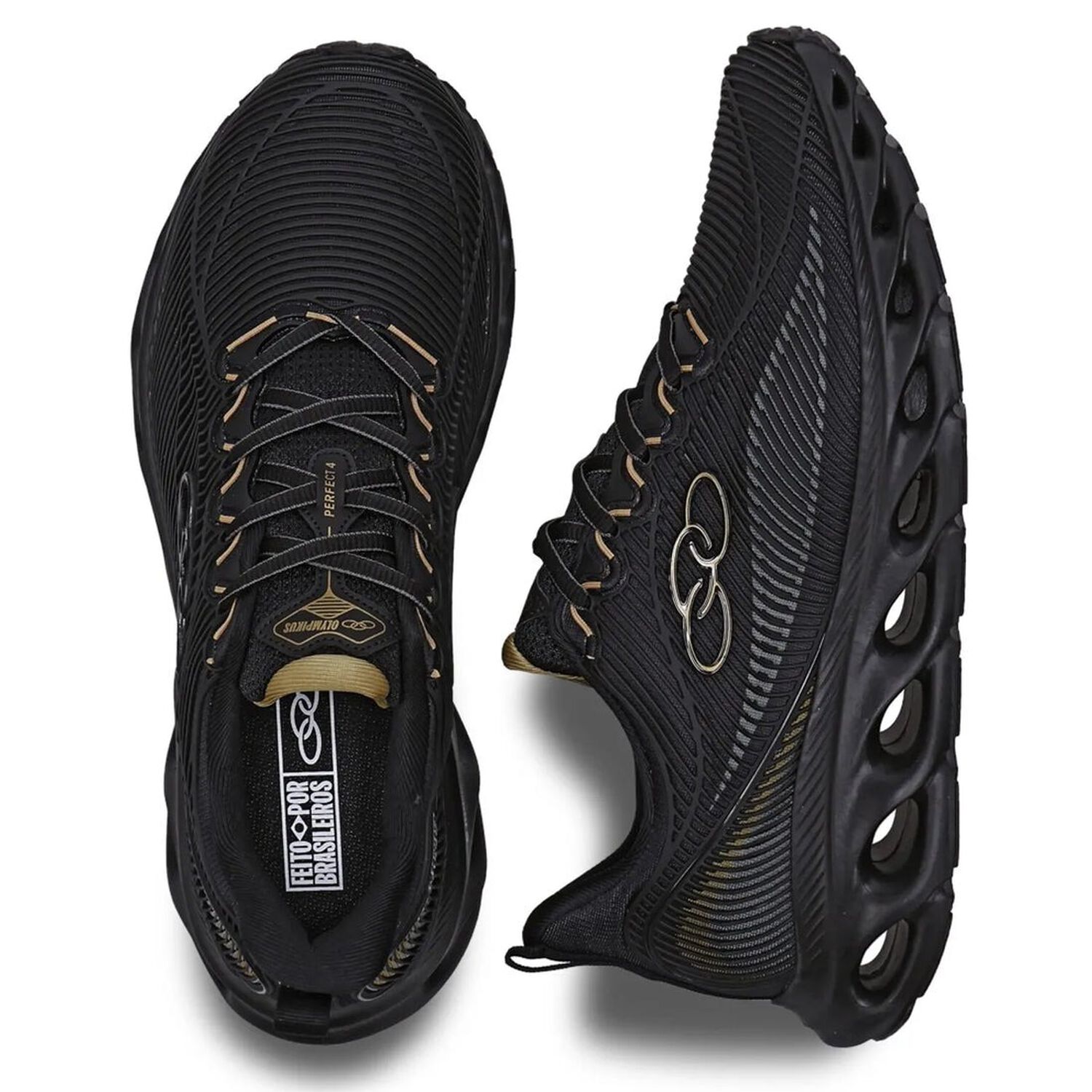 Zapatilla Hombre Perfect 4 Negro/dorado image number 3.0