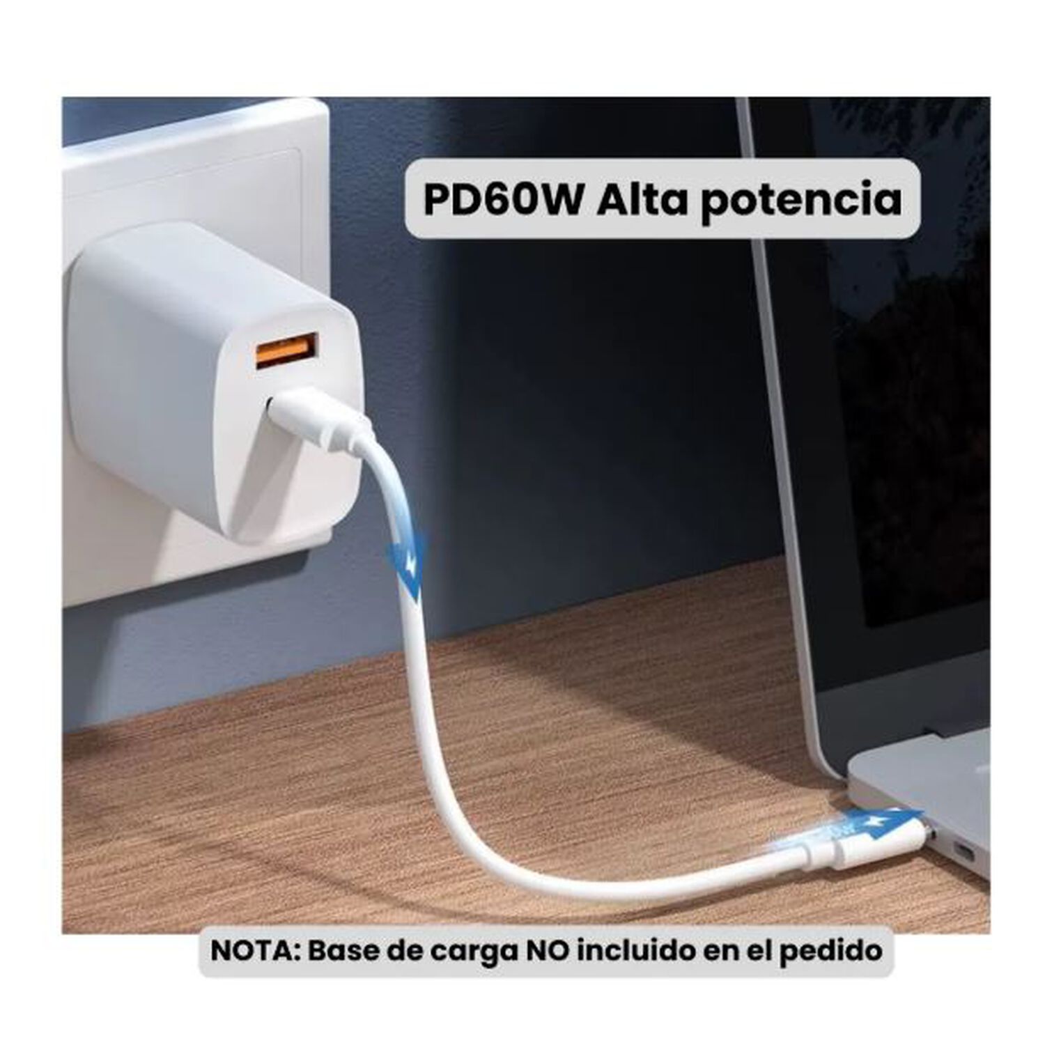 Set De Adaptador Para Celular Datos Cable Y Carga 60w Usb Tipo C Micro Usb Ip Y Otros image number 3.0