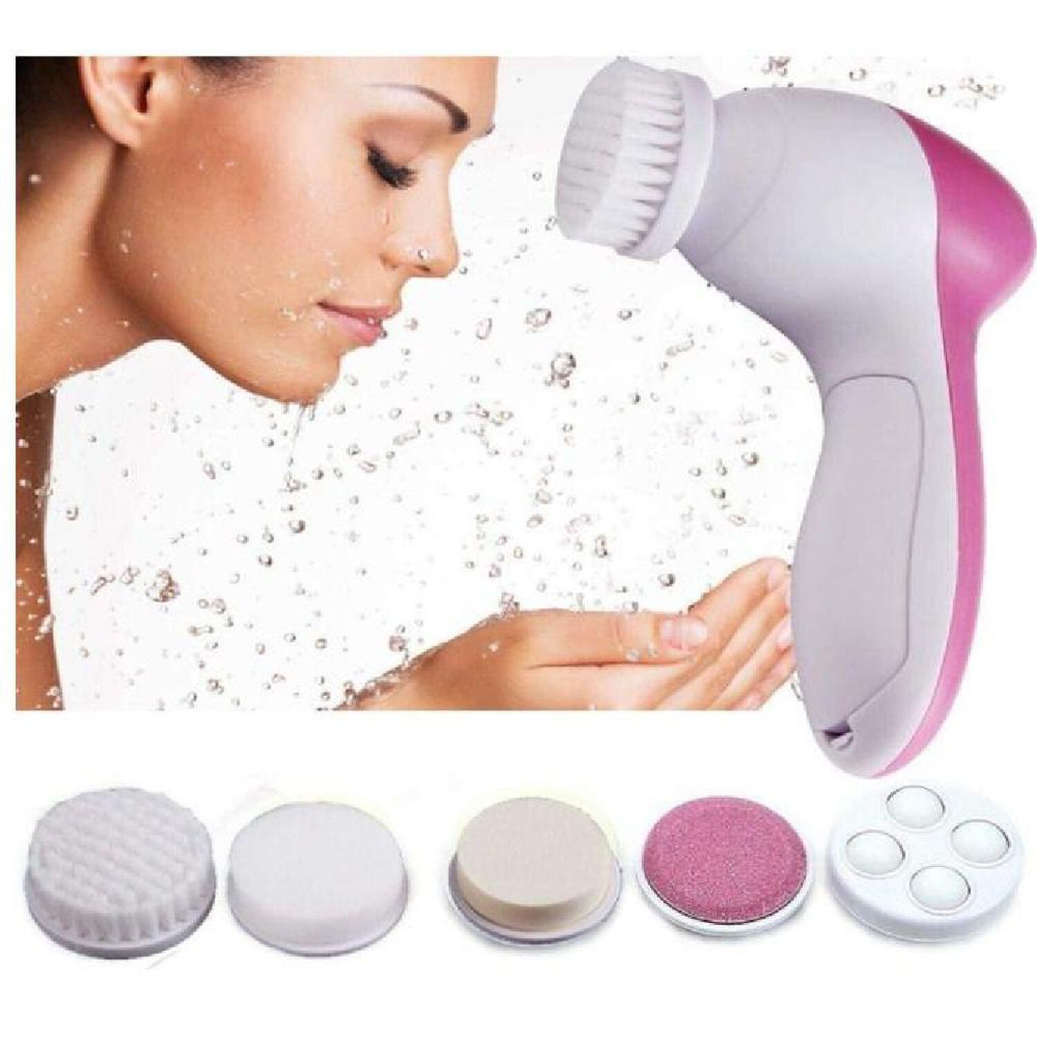 Cepillo Limpiador Facial 5 En 1 Masajeador Exfoliante image number 1.0