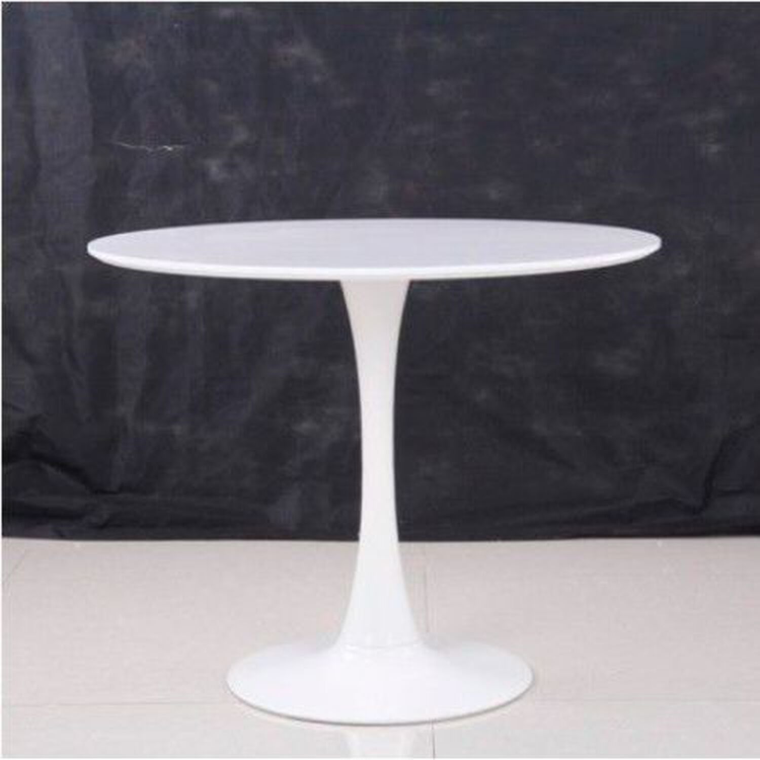 Mesa Comedor Redonda Estilo Tulip 80 Cm Cubierta Mdf Y Base Acero Inoxidable image number 3.0