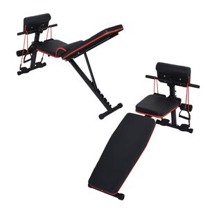 Banca Abdominal Ajustable Full Biceps Con Bandas Sportime