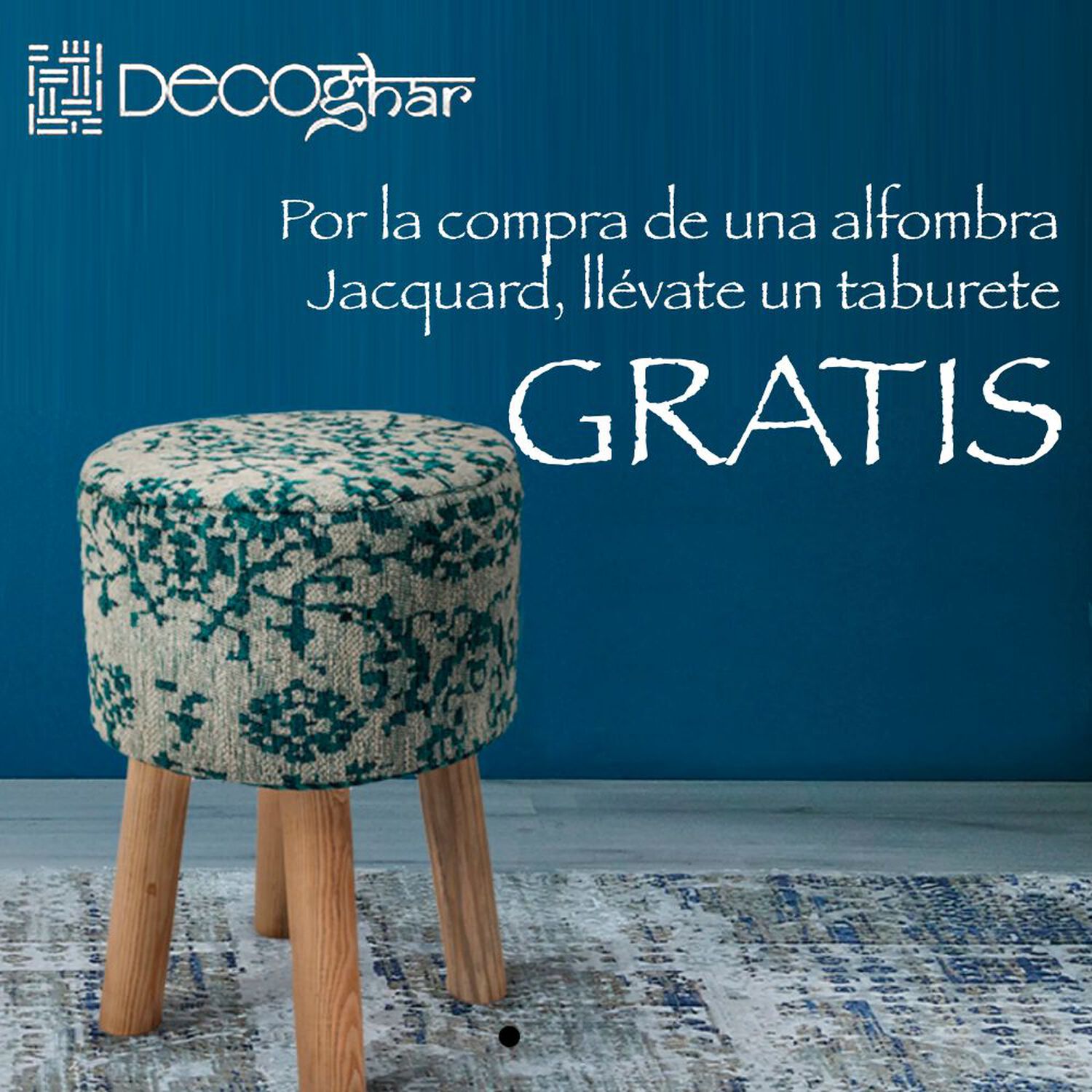 Pack Jacquard Burdeo (alfombra + Taburete)150x240 image number 0.0