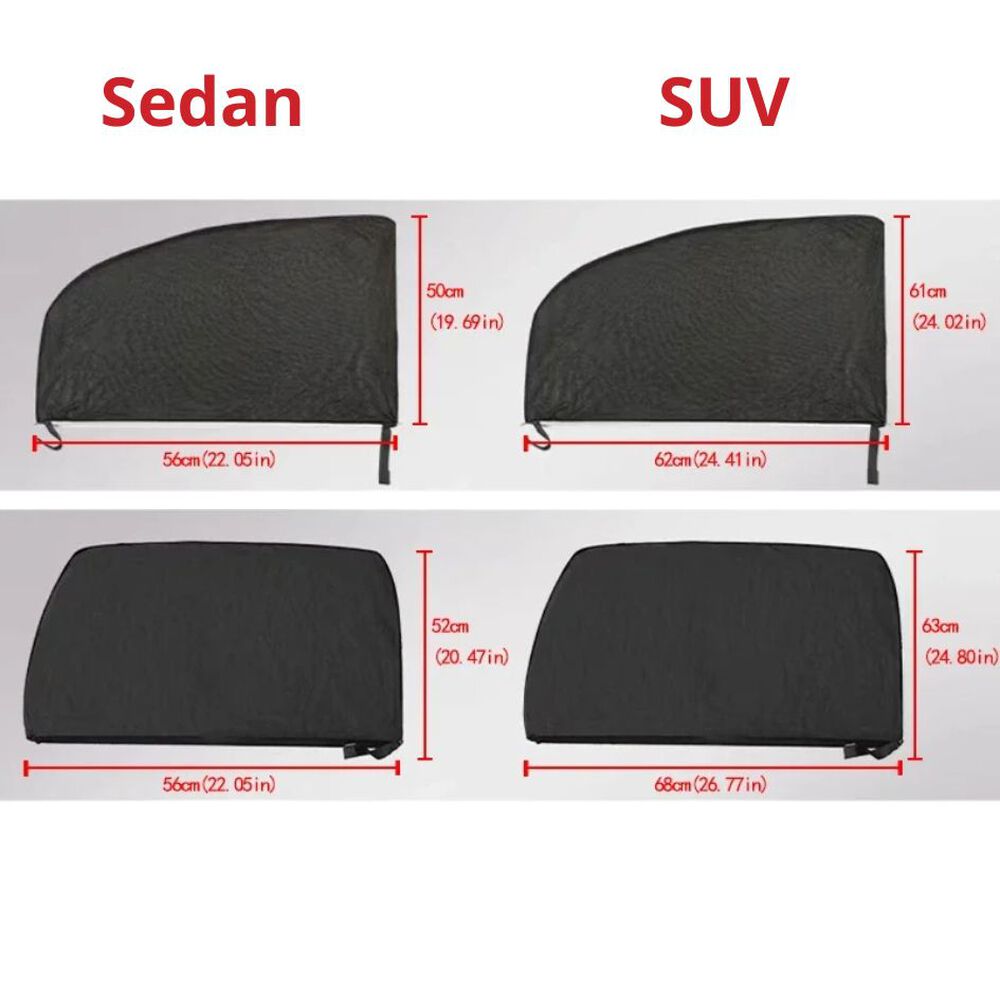 Set De 4 Mosquiteros Para Ventanas De Autos image number 5.0