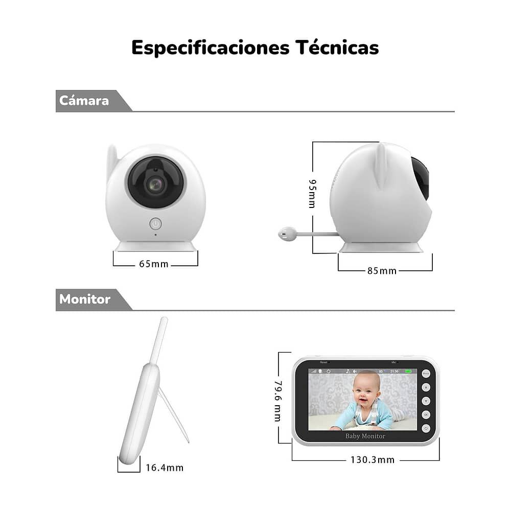 C&aacute;mara Monitor Inteligente 720p Pantalla 4,3&Prime; Lubabycas image number 7.0