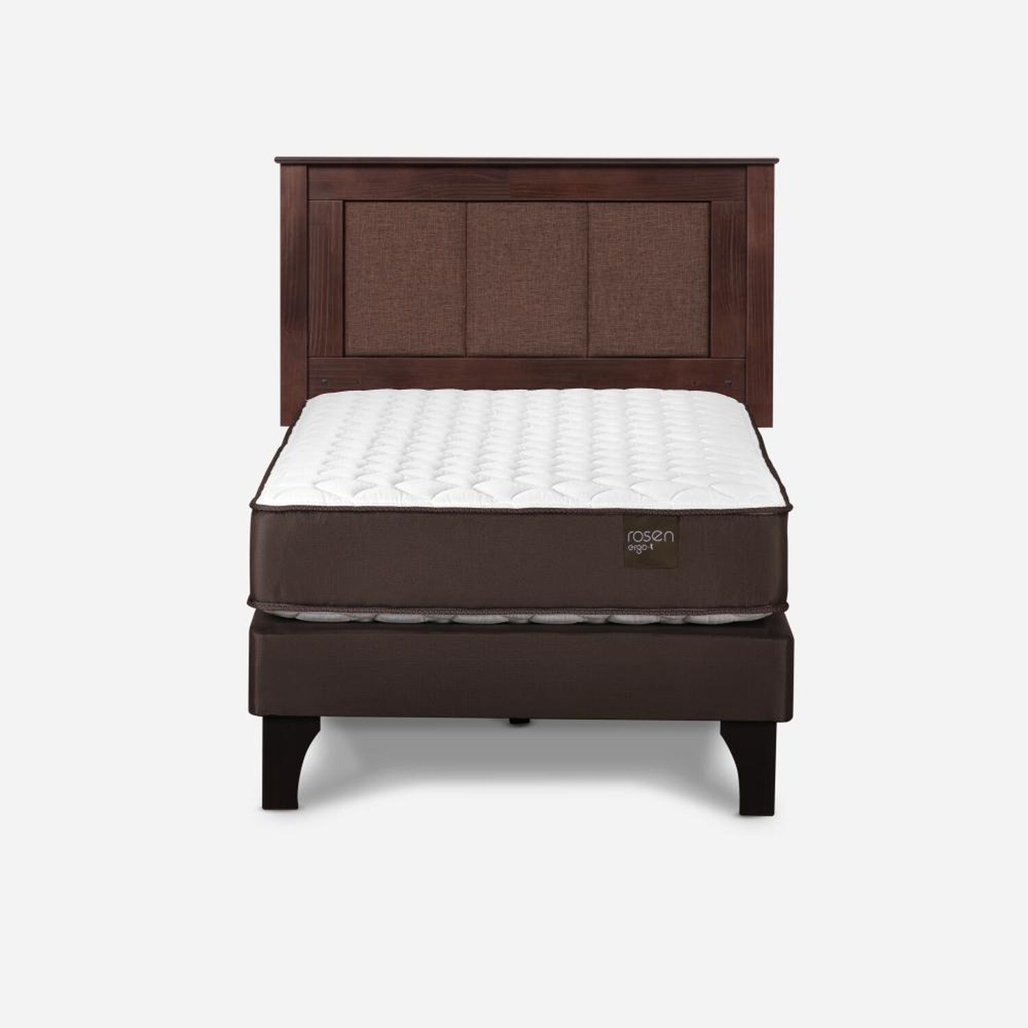 Cama Europea Rosen Ergo T / 1 Plaza / Base Normal + Respaldo Rachel image number 0.0