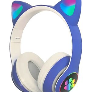 Audífonos Gamer Azul Con Luz Led