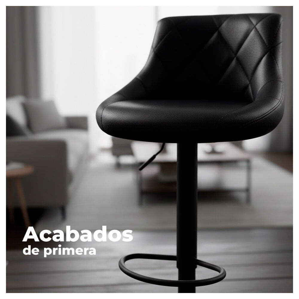 Pack 4 Piso Bar Taburete Base Negra Giratorio Y Ajustable image number 3.0