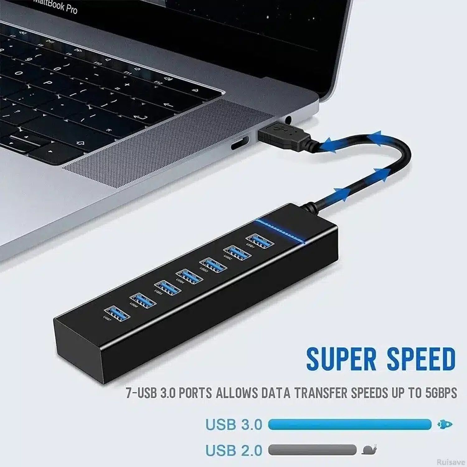 Hub Usb 3.0 De 7 Puertos Y Cable Largo De 120cm image number 4.0