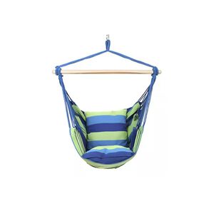 Silla Hamaca Colgante Con Cuerda + 2 Cojines Columpio Jardín