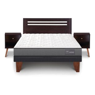 Cama Europea Cic Anatomic / 2 Plazas / Base Normal + Set De Maderas