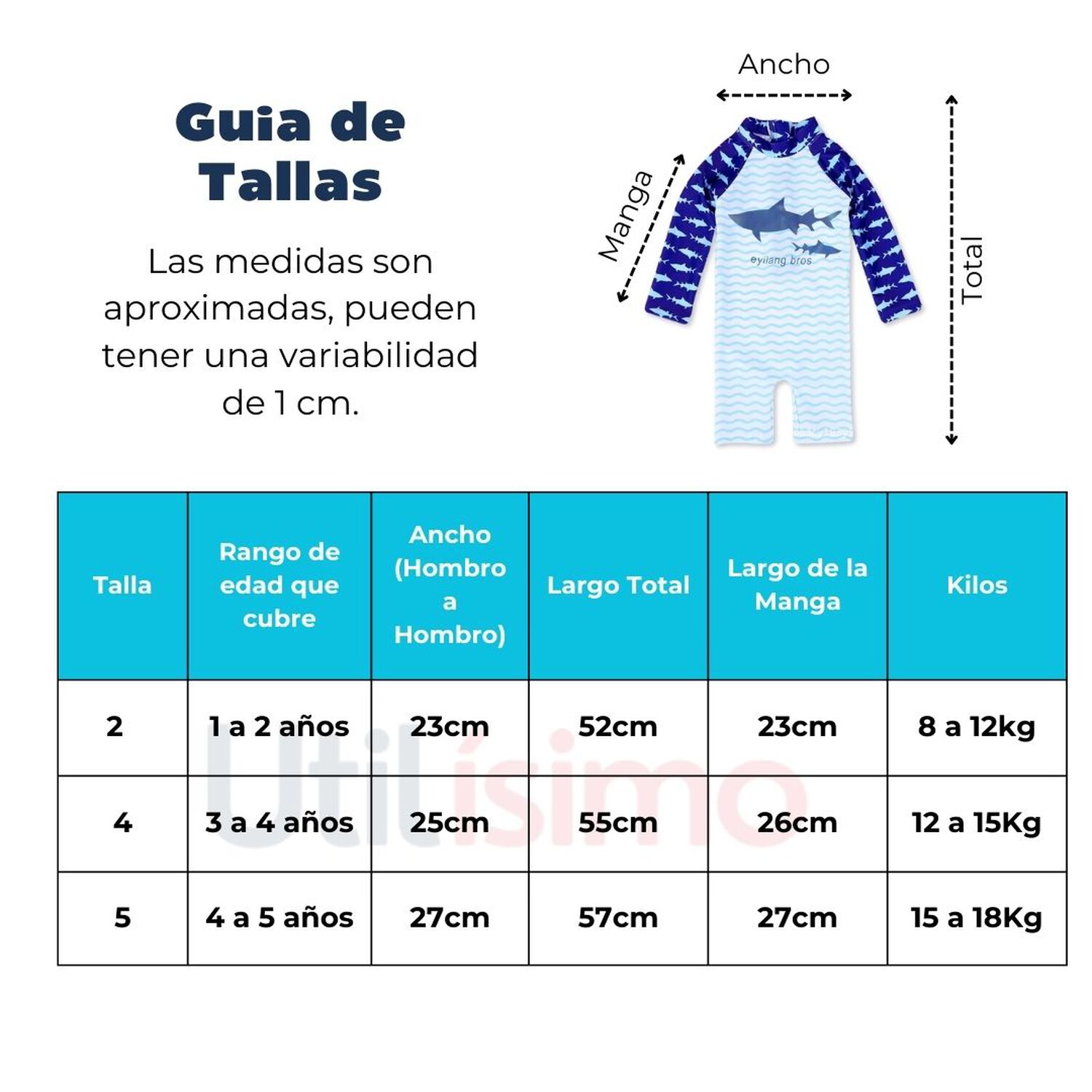 Traje De Ba&ntilde;o Enterito Manga Larga Ni&ntilde;o Jump Kids Lila image number 2.0