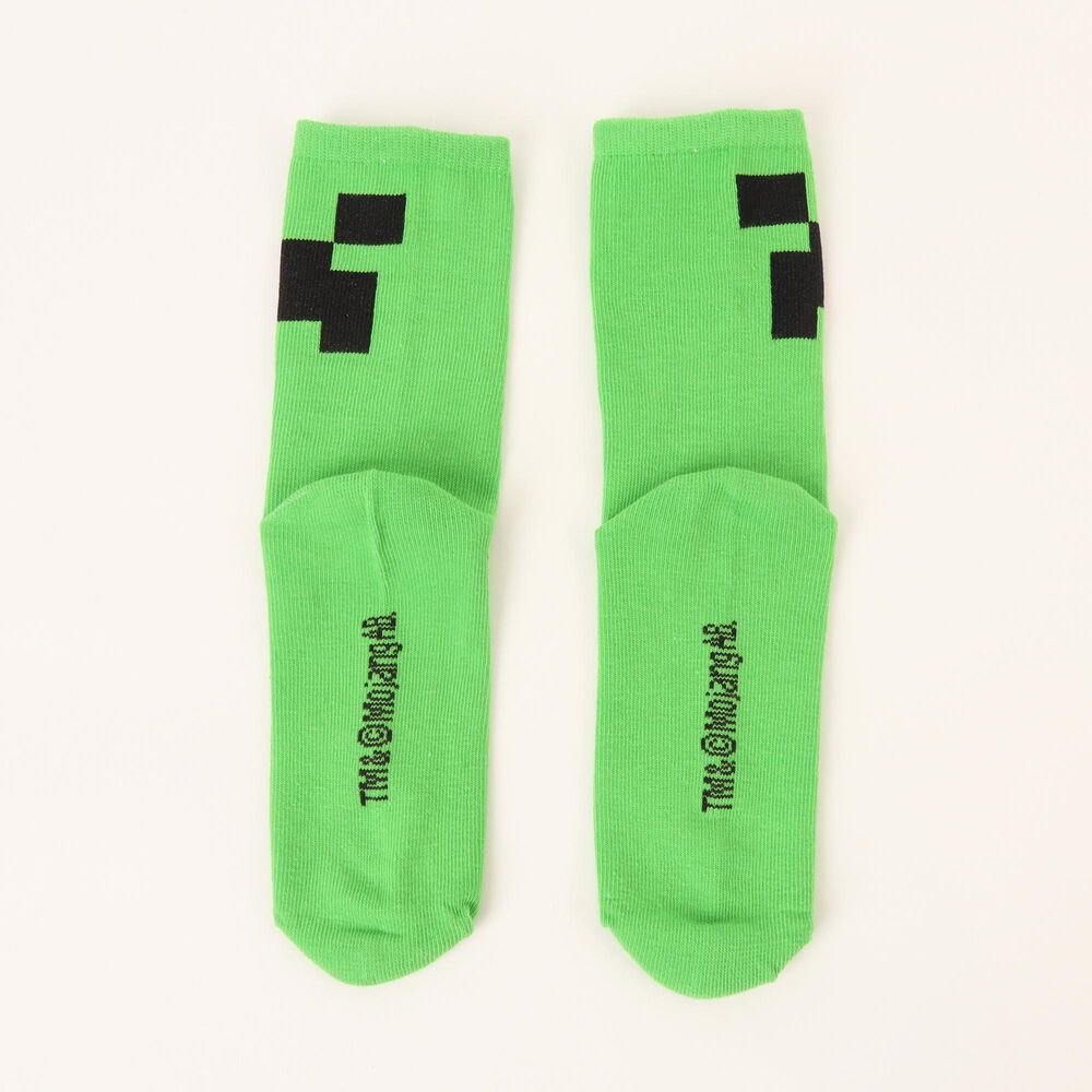 Tripack Calcetines Ni&ntilde;o Verde Creeper Minecraft image number 9.0