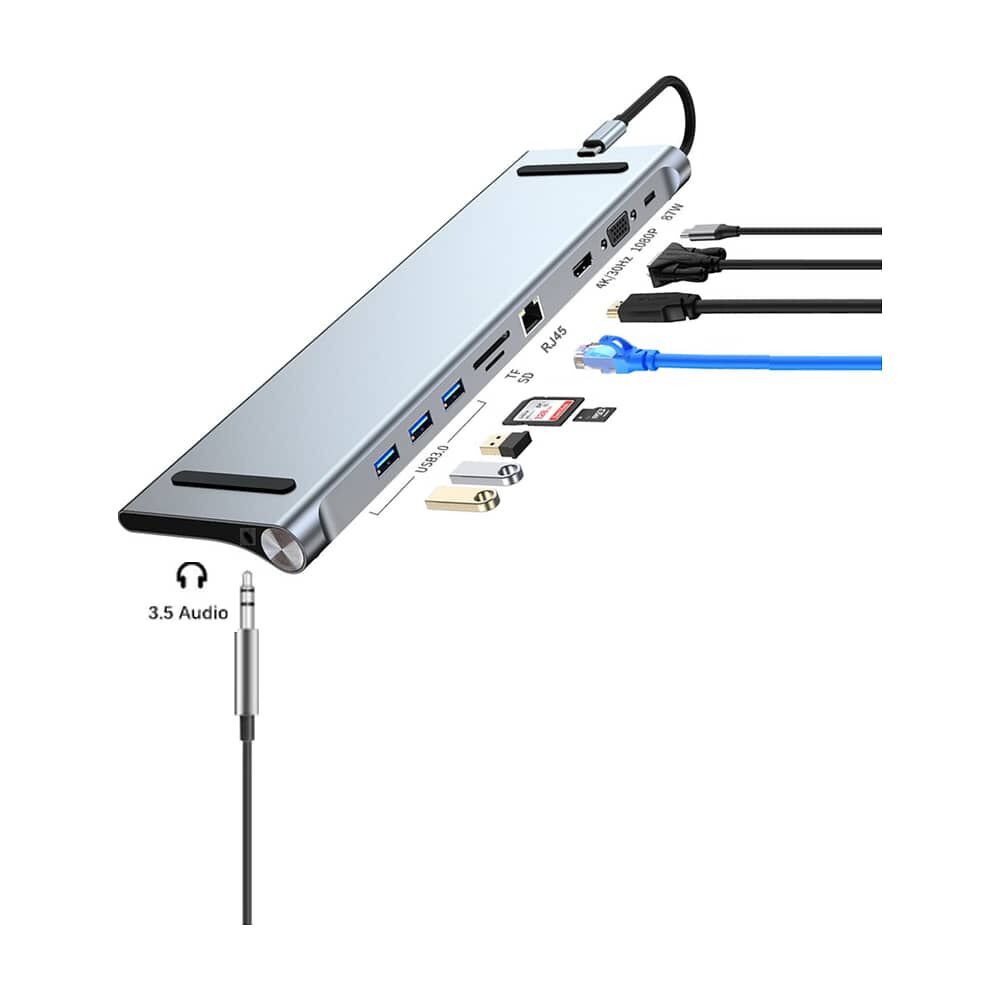 Hub Multipuerto Type-c (10en1) Profesional Pd60w 4k Gigabyte image number 1.0