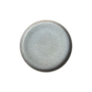 Set 6 Platos Redondo Ceramica 22 Cm Gris Linea Oslo