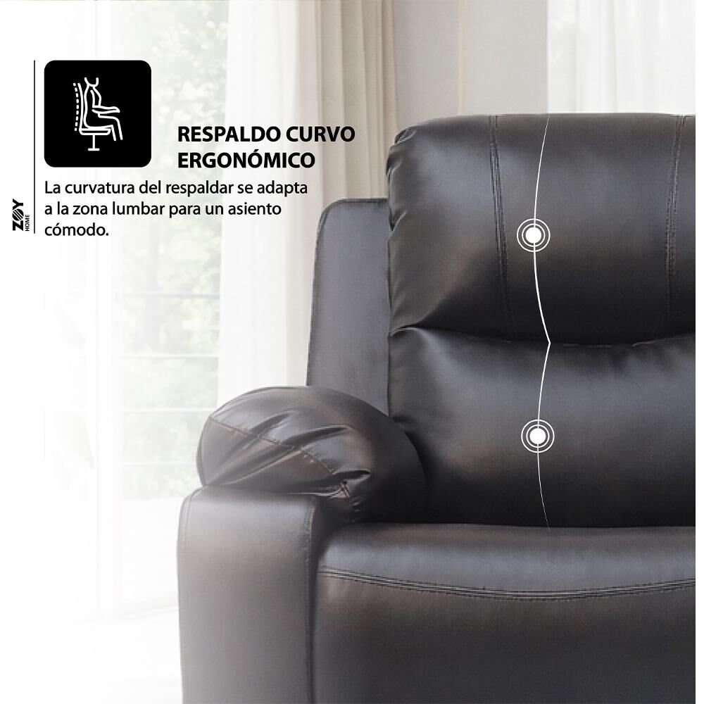 Sof&aacute; Reclinable Zoy Home Tabuk / 3 Cuerpos image number 4.0