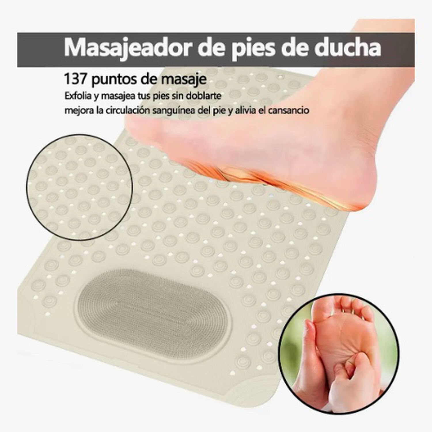 Goma Antideslizante Ducha Crema image number 2.0