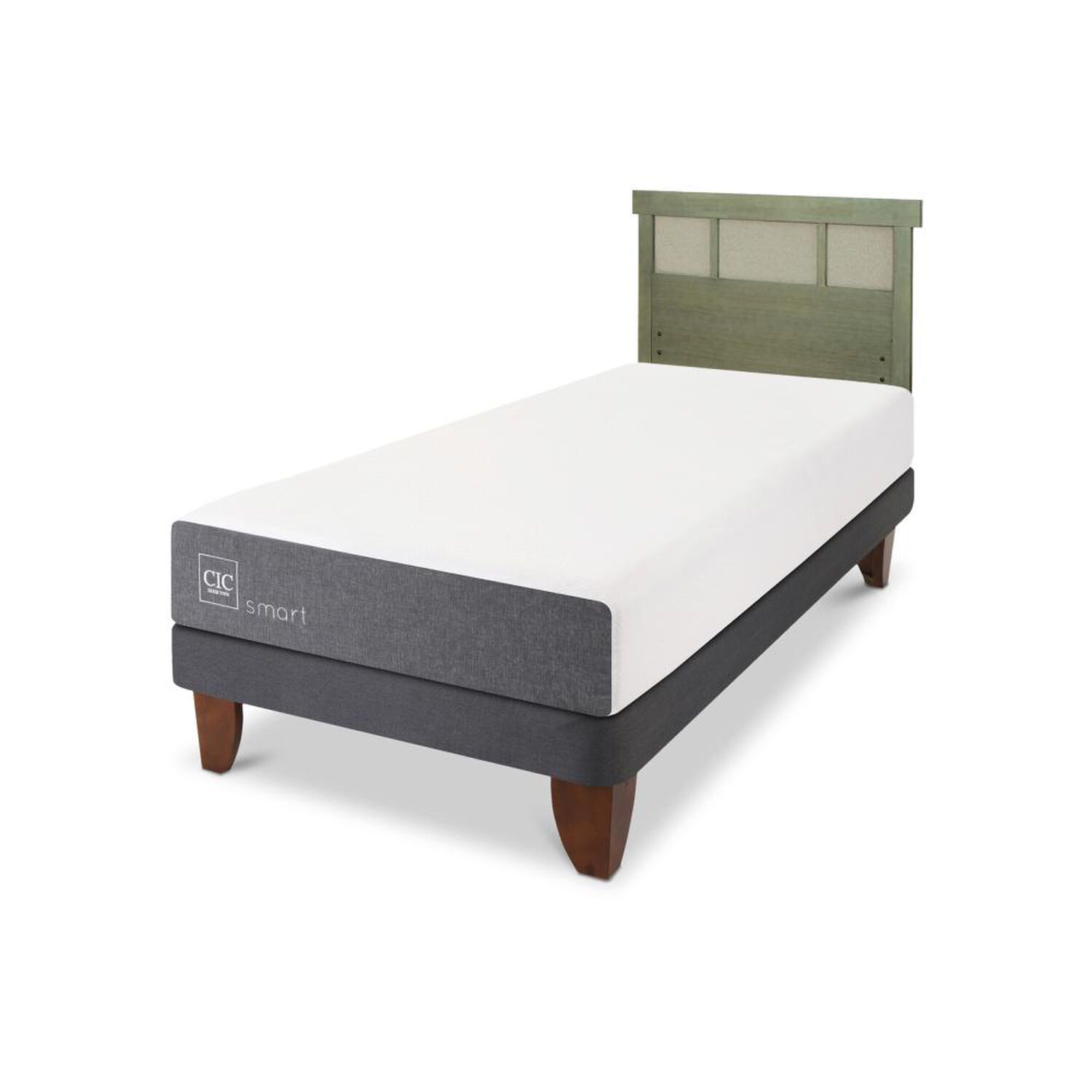 Cama Europea Cic Smart / 1 Plaza / Base Normal + Respaldo image number 4.0