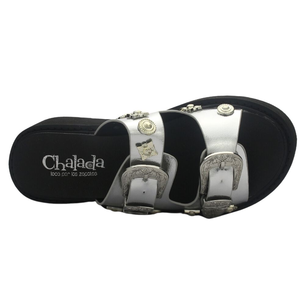 Sandalia Mujer Casual Plateada Chalada Way-20 image number 4.0