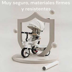 Triciclo Lubabycas 360&deg; Multiposiciones Con Mesita Blanco