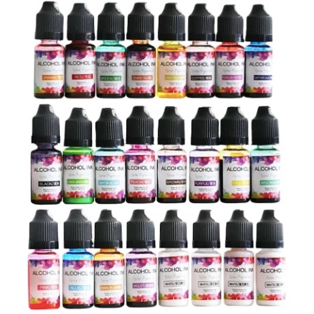 Pigmento Para Resina Epoxi | Set 24 Tintas Alcohol 3d image number 0.0