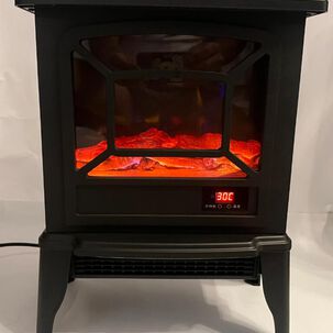 Chimenea El&eacute;ctrica Vintage Control Remoto Efecto Llama Real