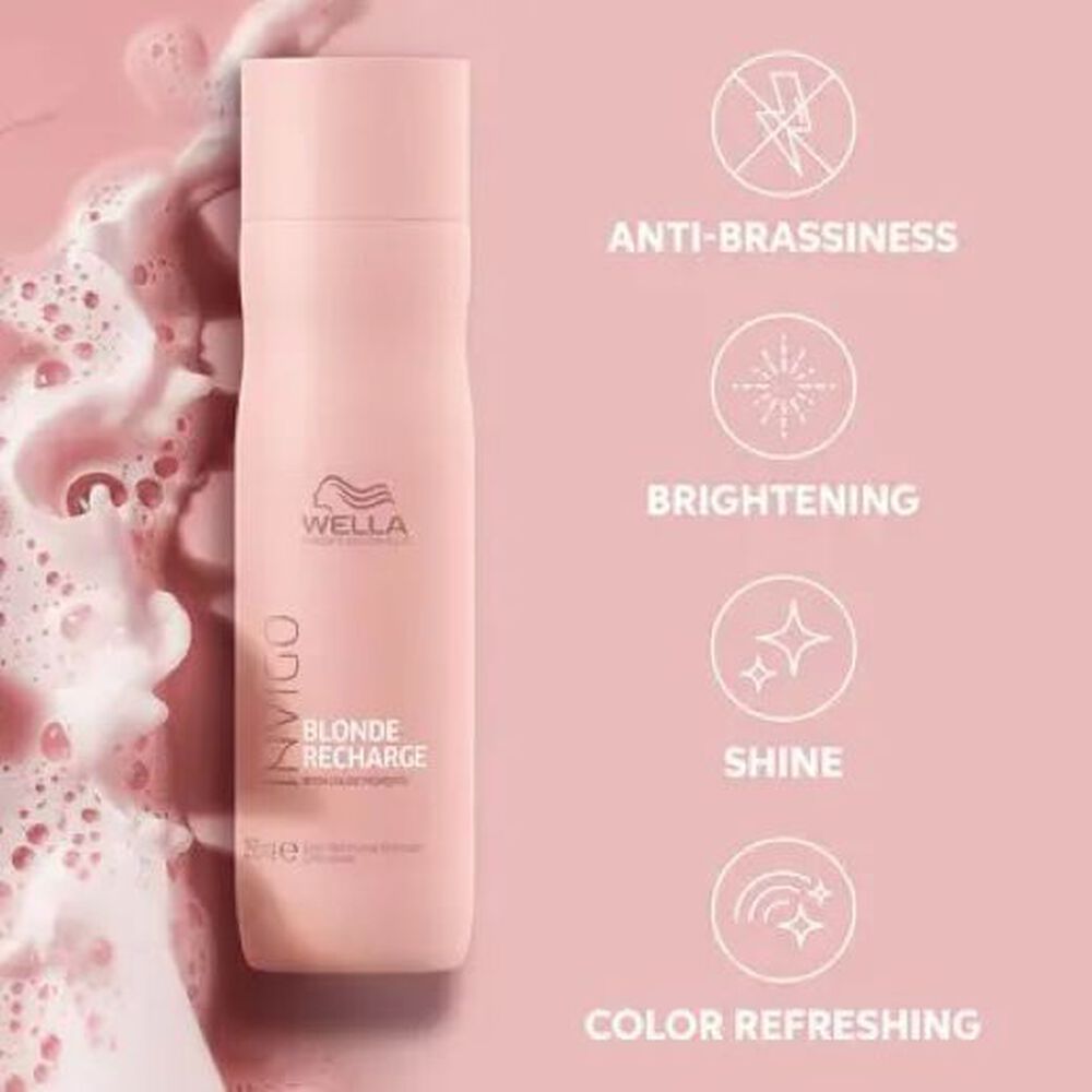 Shampoo Blonde Recharge Wella 250ml Cabellos Rubios image number 1.0