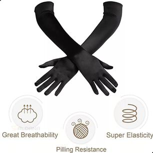 Guantes Largos Elegantes Dama Elegante De Satin