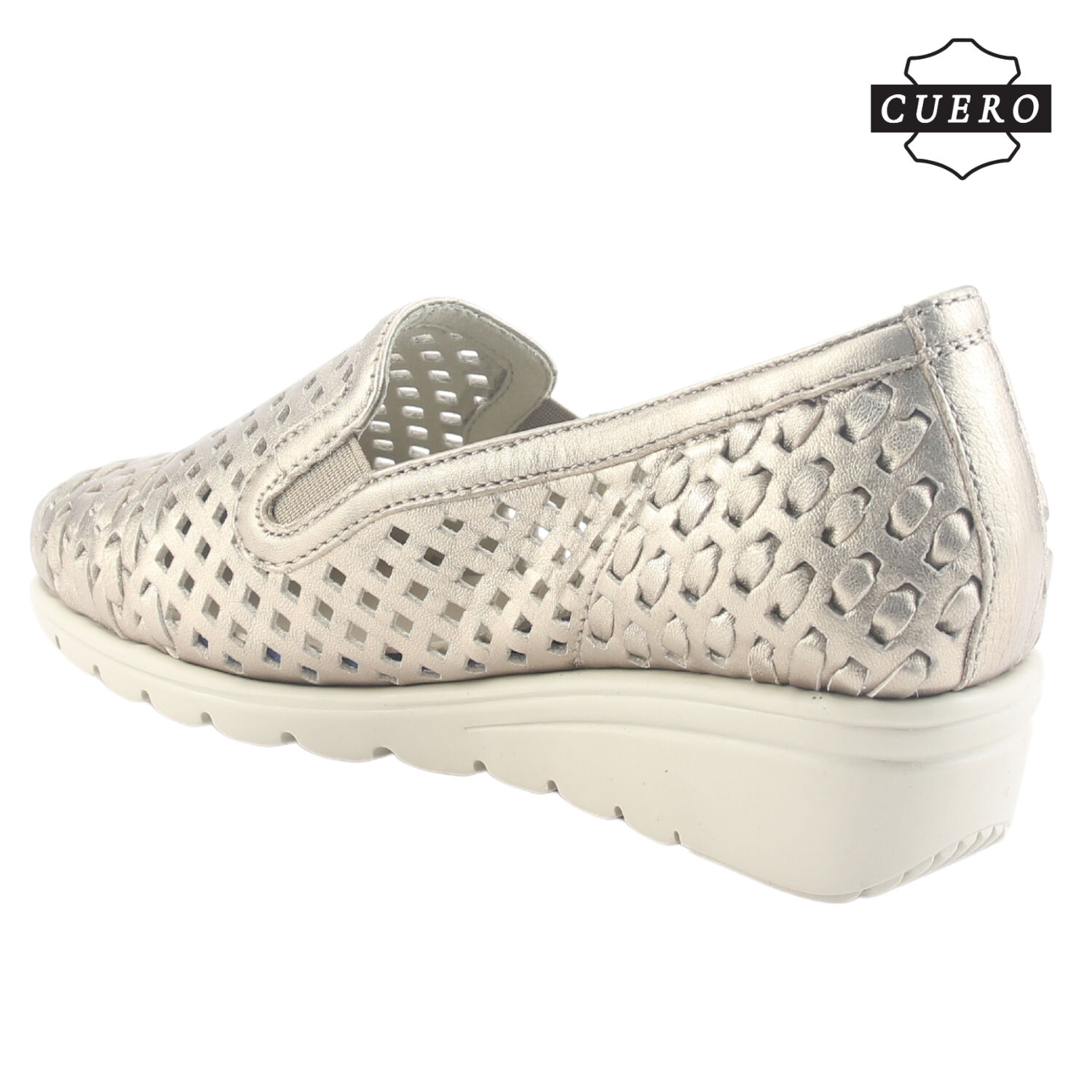 Zapato De Cuero Chalada Mujer Crose-1 Dorado Casual image number 4.0