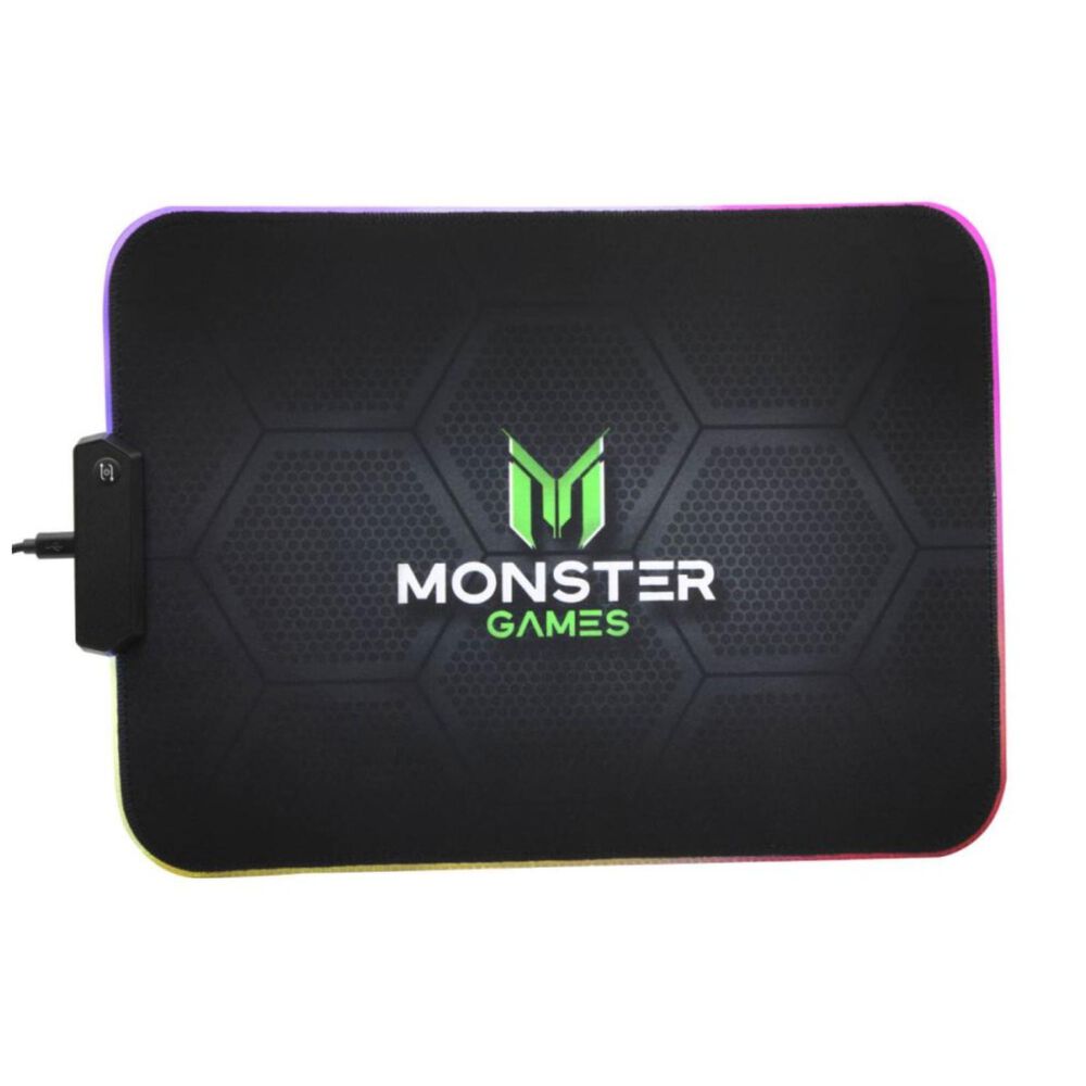 Mousepad Gamer Usb Rgb 35x25cm Negro Speed Monster Games image number 0.0