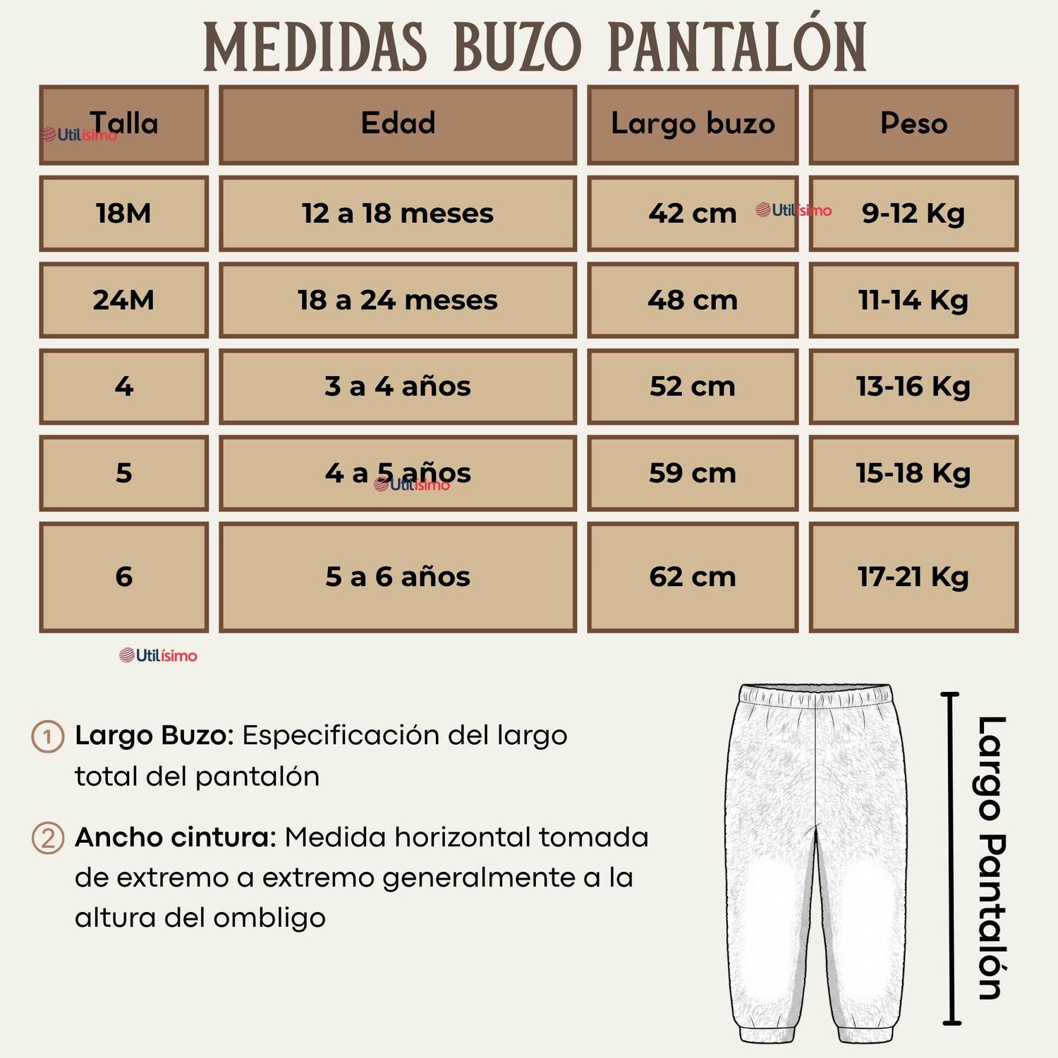 Conjunto 2 Piezas Buzo Poler&oacute;n Pantal&oacute;n Bebe Ni&ntilde;a Poli&eacute;ster Beige image number 4.0