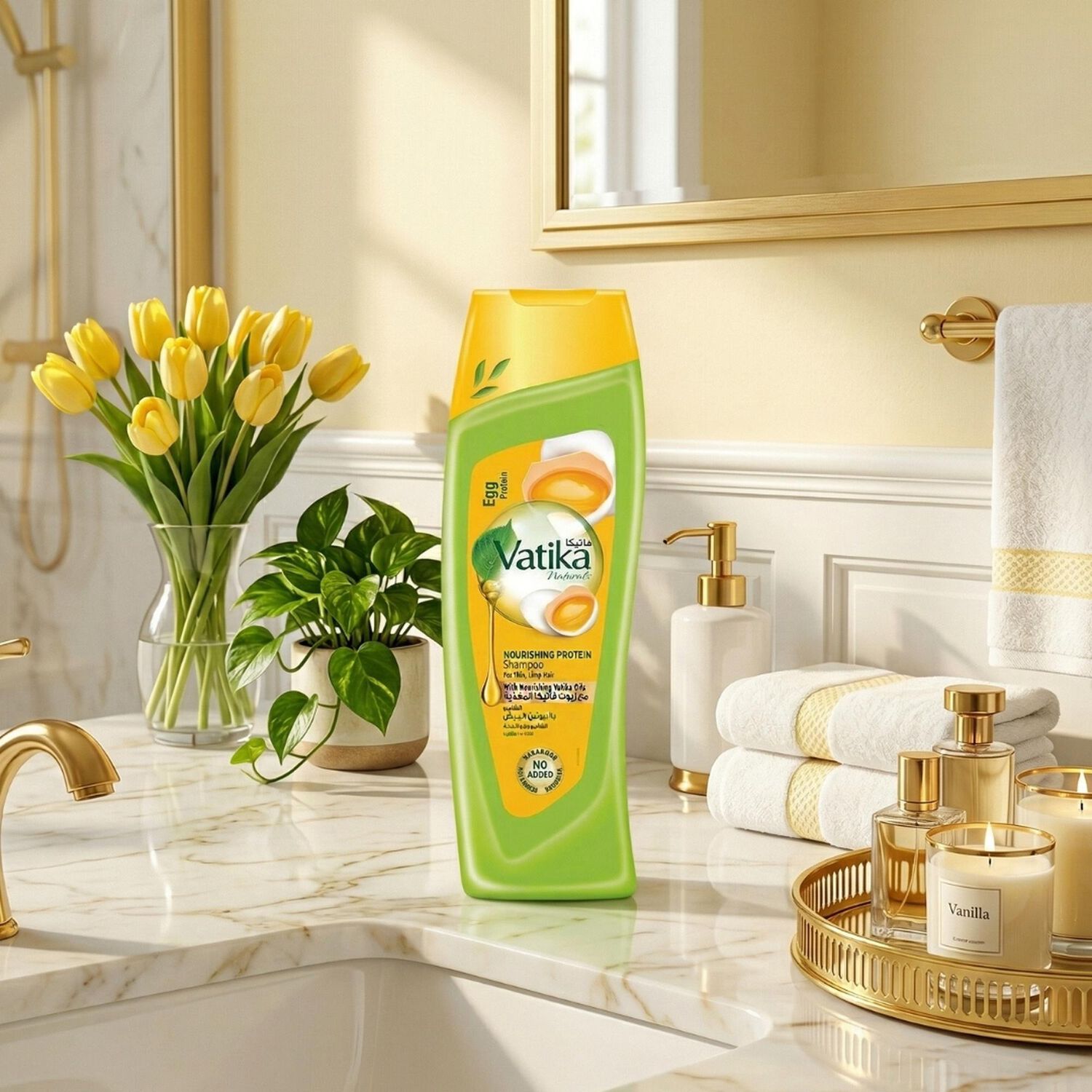 Vatika Shampoo Prot. Huevo 400 Ml (amarillo) image number 1.0