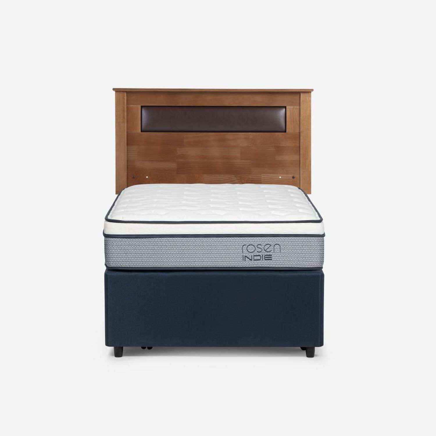 Cama Nido Rosen Indie / 1.5 Plazas / Base Normal + Respaldo Ferrara image number 1.0