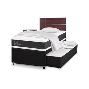 Div&aacute;n Cic New Ortopedic / 1.5 Plaza / 1 Plaza + Set De Maderas + Almohadas + Plum&oacute;n
