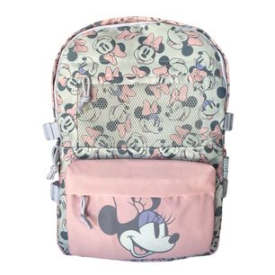 Mochila Infantil Estampado Dibujos Animados Rosa Gris