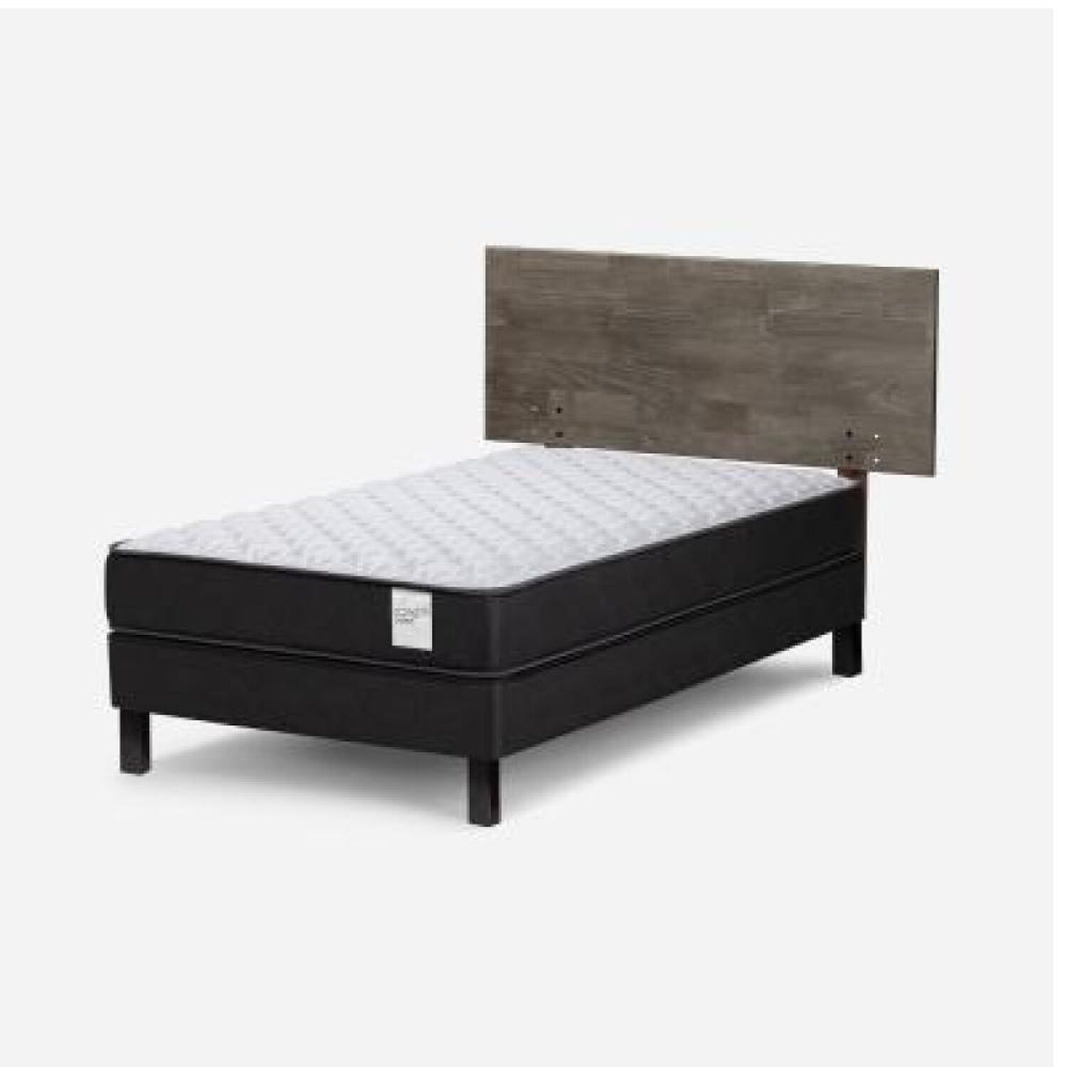 Cama Europea Rosen Wave / 1 Plaza / Base Normal + Respaldo Tabor Grafito image number 8.0