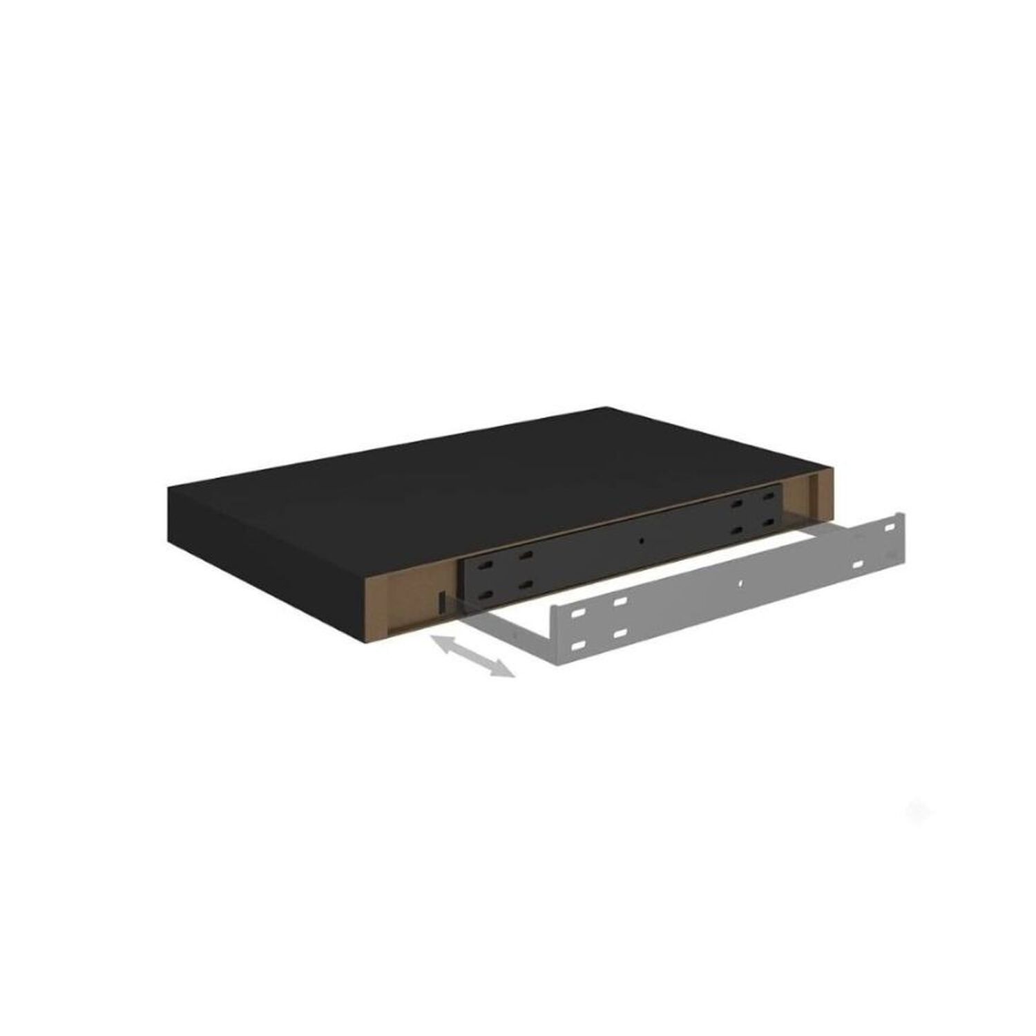 Repisa Flotante Negra Minimalista Estante Organizador Pared 60cm image number 4.0