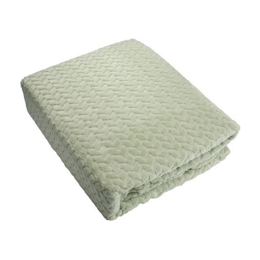 Frazada Andes Jacquard Flannel Verde 2 Plaza image number 2.0