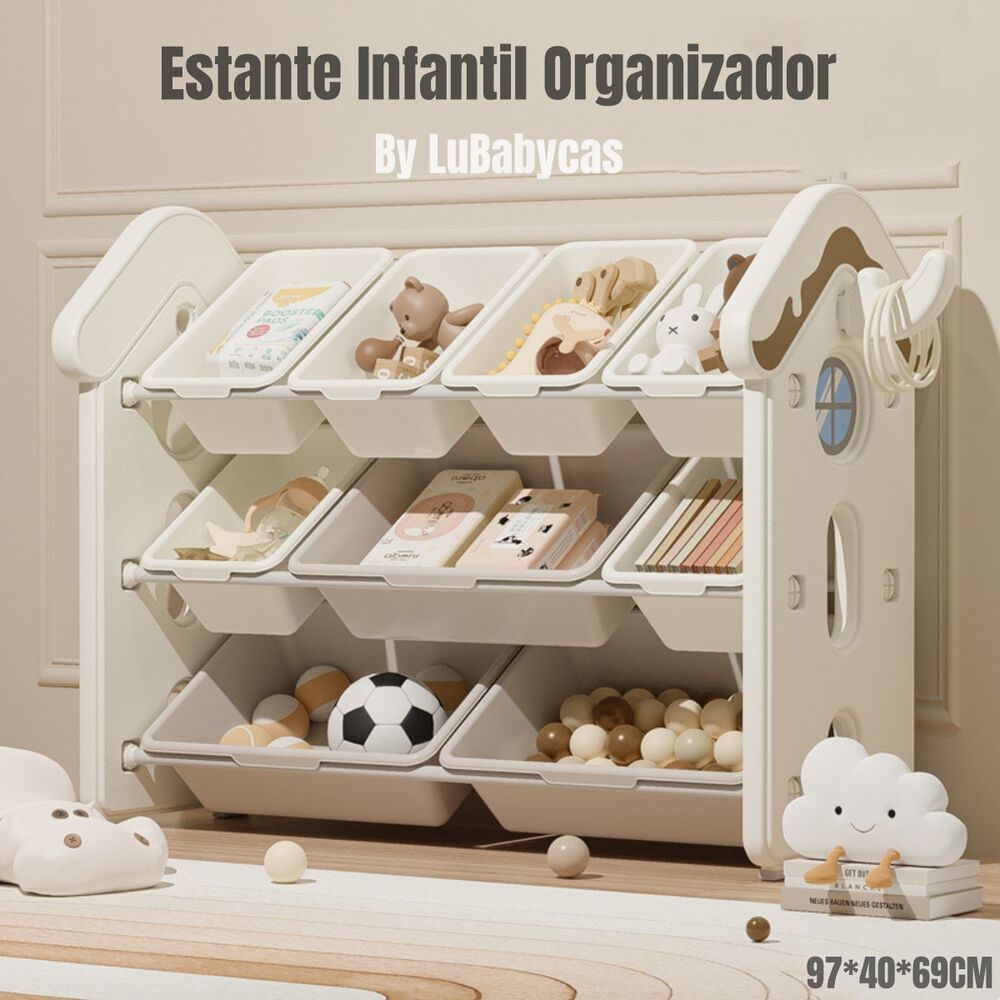 Estante Infantil Organizador De Juguetes Blanco By Lubabycas image number 5.0