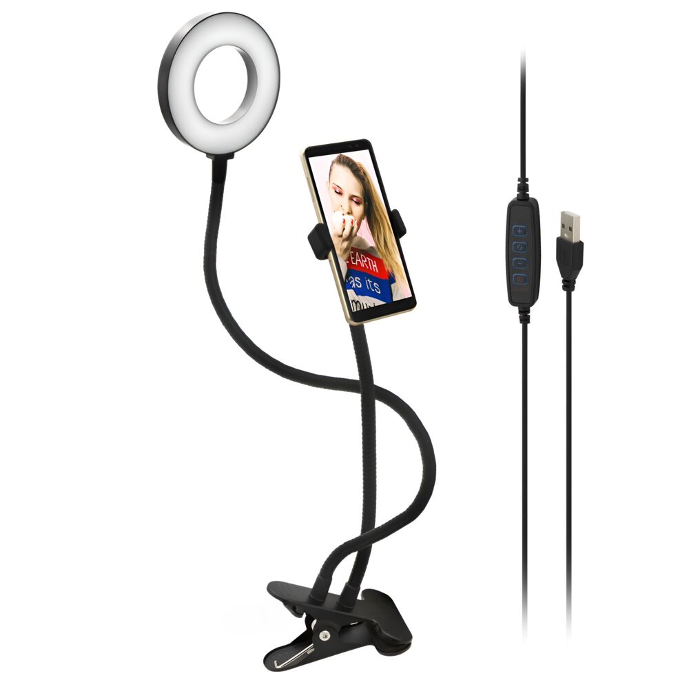 Aro De Luz Para Streaming Con Soporte Tipo Clip Sr134 Pro image number 2.0