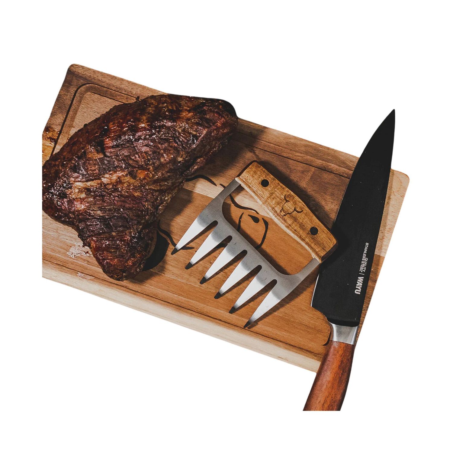 Tabla Wayu 45x30cm Madera De Acacia Para Asados Bbq Parrilla image number 2.0