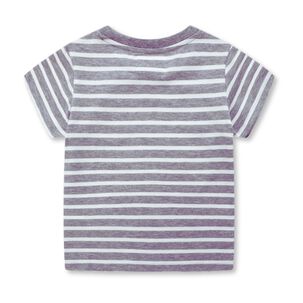 Polera Ni&ntilde;o Algod&oacute;n Manga Corta Jump Kids Rayas Blancas 2 A 7 A&ntilde;os