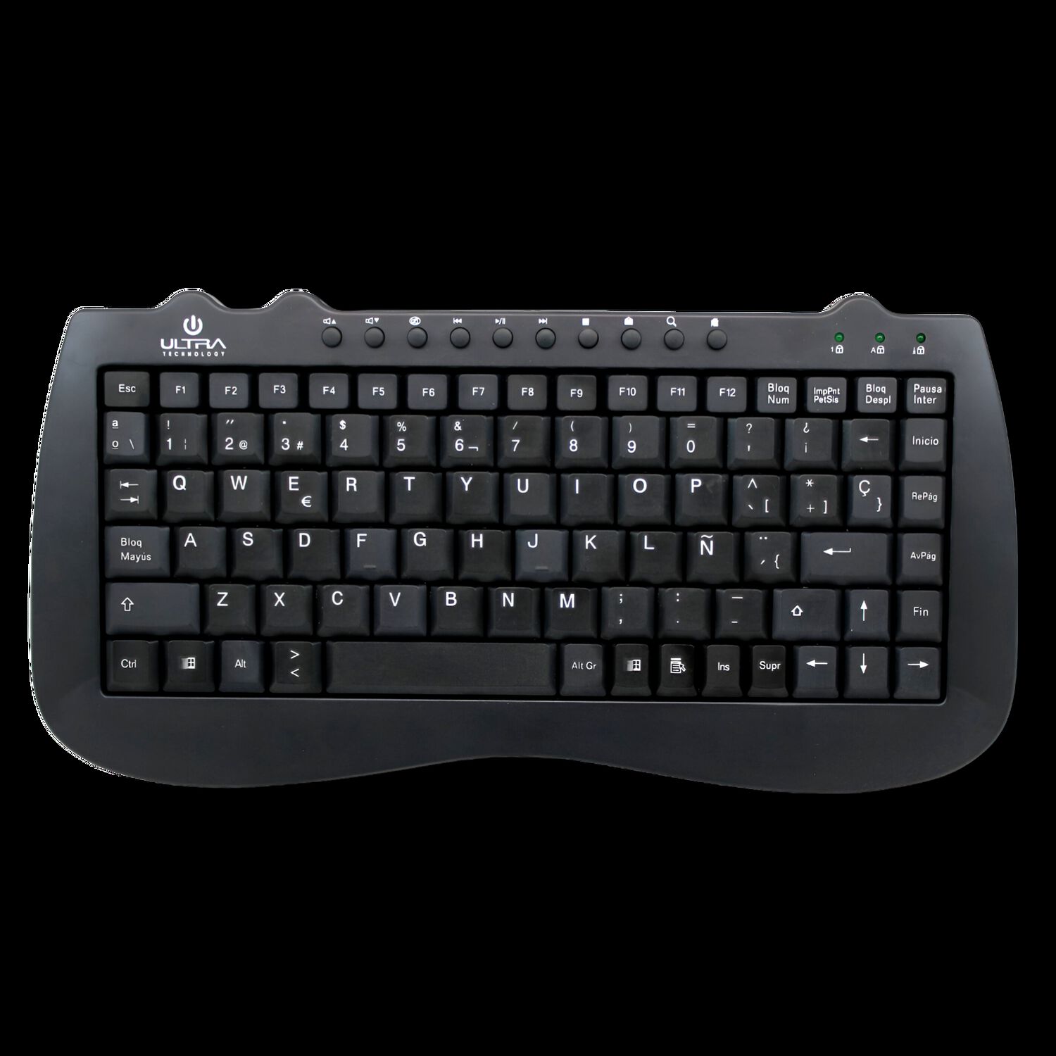 Mini Teclado Usb Multimedia Ultra Compacto K115u image number 0.0
