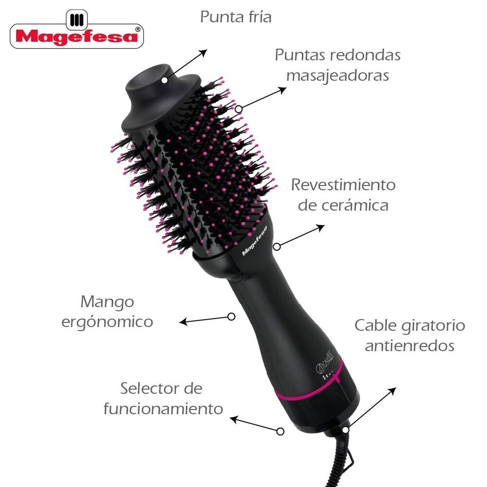 Cepillo El&eacute;ctrico Secador Caletea Magefesa Mgf7561 image number 2.0